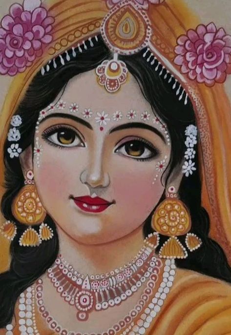 Face Art Drawing, Radha Radha, Shree Radhe, Krishna Book, Painting Easy, Easy Drawings For Kids, Radha Rani, Radha Krishna Art, Shree Krishna