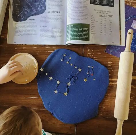 Night Sky Playdough; Our Favorite Way to Study Space Moon Activities, Purple Food Coloring, Nature Studies, Space Activities, Sensory Boxes, Cool Room, Hand Crafts For Kids, Nine Months, Study Space