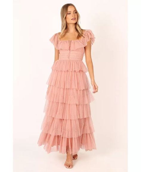 Petal and Pup - Ruffle Tulle Skirt, Petal And Pup, Tulle Midi Dress, Tulle Maxi Dress, Prom Dress Shopping, Usa Dresses, Green Prom Dress, Pink Prom Dresses, Tiered Maxi Dress