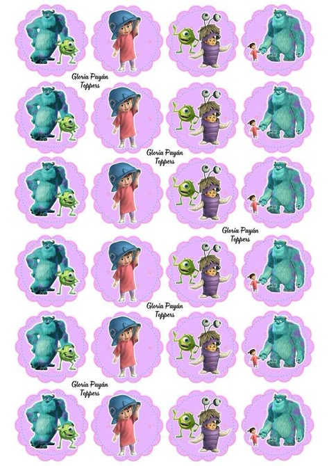 Boo Monsters Inc Party Ideas, Buu Monster Inc, Monsters Inc Boo, Monster Inc Birthday, Christmas Advent Calendar Diy, Monster Birthday Parties, Monster Inc, Edible Printing, Diy Advent Calendar