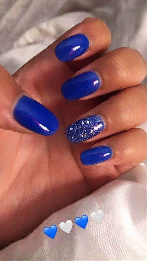 Royal Blue Dip Powder Nails, Prom Royal Blue Nails, Nails Blue Electric, Royal Blue Nails Square, Royal Blue Dip Nails, Royal Blue Nail Ideas For Prom, Colbolt Blue Nails, Royal Blue Nails Prom, Royal Blue Acrylic Nails Design