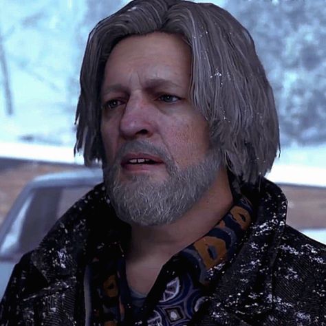 Hank photo profile for you 😉 Hank Anderson Icon, Hank Anderson, Fictional Men, Detroit Become Human, Profile Picture, Video Games, Filter, Human, Quick Saves