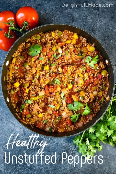 Unstuffed Pepper Casserole, Pepper Recipes Healthy, Unstuffed Peppers, Taco Stuffed Peppers, Stuffed Pepper Casserole, Pepper Recipe, Quick Healthy Dinner, Healthy Weeknight Meals, Boiled Egg Diet Plan