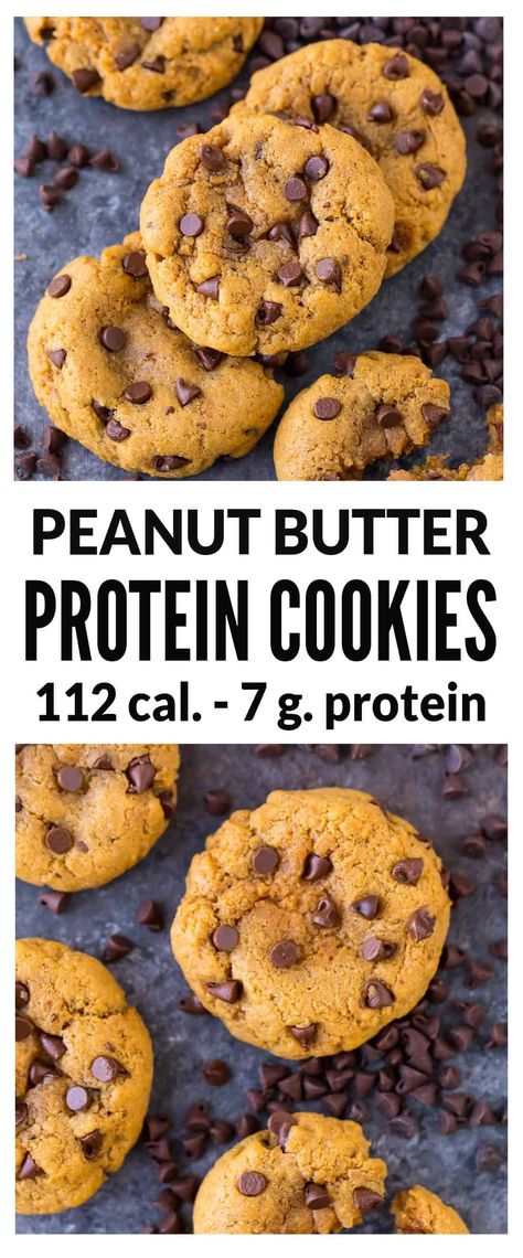 Healthy Homemade Peanut Butter Protein Cookies. Low carb and just 112 calories with 7 grams of protein each! Flourless, easy, gluten free recipe made with vanilla whey protein. Stop wasting money on Quest protein cookies and make this simple recipe instead! #proteincookies #peanutbutter #lowcarb #healthy Protein Cookies For Kids, Pe Science Protein Recipes, Whey Protein Cookies, Peanut Butter Oatmeal Protein Cookies, Protein Cookies Healthy, No Bake Protein Cookies, Protein Peanut Butter Cookies, Healthy Protein Cookies, Healthy Homemade Peanut Butter