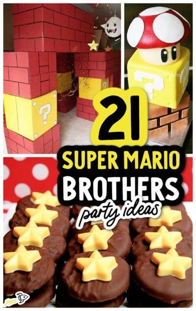 Mario Dessert Ideas, Mario Themed Food, Mario Birthday Party Food, Mario Party Food, Super Mario Party Food, Mario Brothers Party, Avatar Party, Felix Birthday, Super Mario Brothers Party