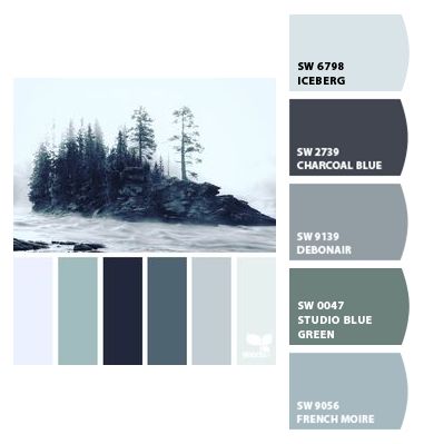 Paint colors from ColorSnap by Sherwin-Williams Aurora Video, Seasons Project, Design Seeds Color Palette, Seeds Color, Color Concept, Winter Color Palette, Palette Design, Winter Ideas, Wedding Winter