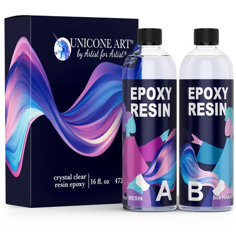 Art Resin, Resin Kit, Epoxy Resin, Crystal Clear, High Gloss, Art