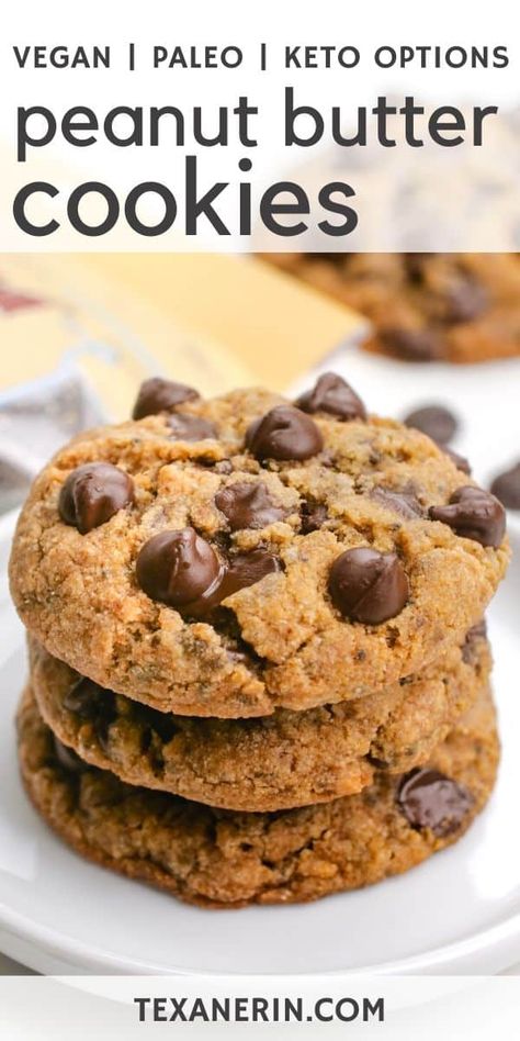 chia Pb Cookies, Keto Cookie Dough, Keto Peanut Butter Cookies, Vegan Peanut Butter Cookies, Cookies Gluten Free, Keto Biscuits, Paleo Cookies, Vegan Cookies Recipes, Paleo Sweets