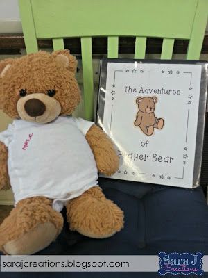 Using a Prayer Bear in the Classroom Do you teach in a religious school? Or maybe lead Sunday school or a religious education classroom each week? I have a fun freebie for you! I use Prayer Bear in my Catholic religious formation class each week with my first graders. Each week a new student takes Prayer Bear home and gets to spend time praying with him. A binder travels with him that includes prayer prompts and a week at a glance of what they did with Prayer Bear each day. I have all the parts Christian Classroom Ideas, Prayer Bear, Catholic Classroom, Prayer Prompts, Catholic Schools Week, Christian Classroom, Family Prayer, Prayer Points, Sunday School Classroom