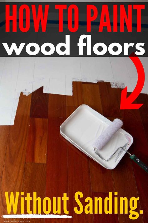 Wanting a budget-friendly flooring makeover? Use PAINT! Heres how to paint wood floors, WITHOUT sanding!! See these white painted hardwood floors and decide for yourself if it is a DIY you want to try at home! #paintedwoodfloors #paintedhardwoodfloors #howtopaintwoodfloors #woodfloorpaint #porchandpatiopaint #paintedfloorsfarmhousestyle #DIYpaintedwoodfloors #shabbychicpaintedfloor #paintedfloorswoodwhite #paintedfloorskitchen #woodfloormakeoverpaint Paint Wood Floors, Porch And Patio Paint, Painted Wooden Floors, Painted Hardwood Floors, Diy Hardwood Floors, Painted Wood Floors, Floor Makeover, Floor Paint, Painted Patio