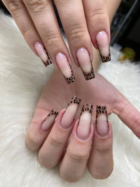 Jaguar Nail Designs, Jaguar Print Nails, Pantera Nails, Enid Nails, Jaguar Nails, Brown Acrylics, Panther Nails, Panthers Nails, Leopard Nail Art