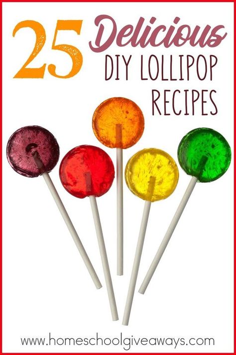 Lollipops can be used for a variety of purposes. From nausea to pain relief to enjoyment. Check out these delicious DIY Lollipop Recipes! :: www.inallyoudo.net Diy Suckers Lollipops, Diy Lollipops, Lollipops Recipe, Diy Lollipop, Lollipops Diy, Homemade Lollipops, Hard Candy Recipes, Lollipop Recipe, Hard Candy Lollipops