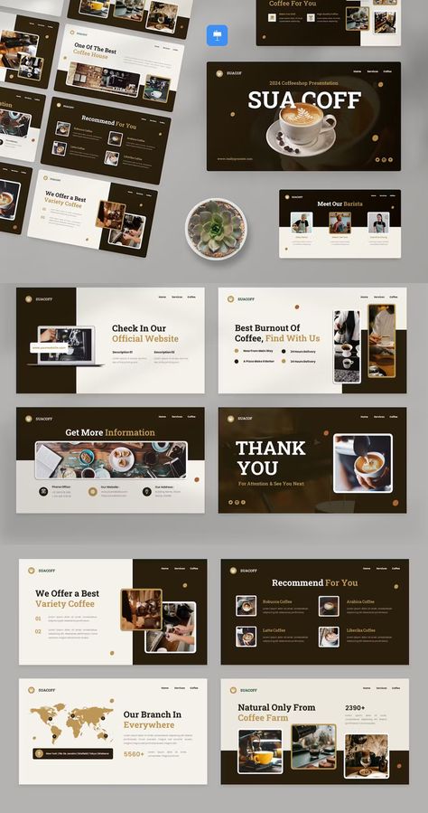 Coffee Ppt Template, Cafe Lifestyle, Coffee Presentation, Coffee Meeting, Presentation Ideas, Lecture Notes, Corporate Presentation, Powerpoint Presentation Design, Presentation Layout