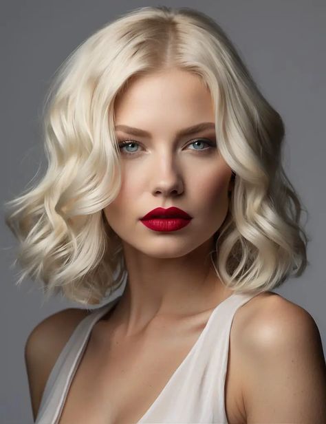 Platinum Blonde Hair Makeup Looks, Blonde Hair Styles Medium Length, Bob Hairstyles For Wedding, Blond Bob Hairstyles, Blonde Short Hairstyles, Blonde Bob Hair, 2024 Haircut, Blond Haircut, Narcissa Malfoy