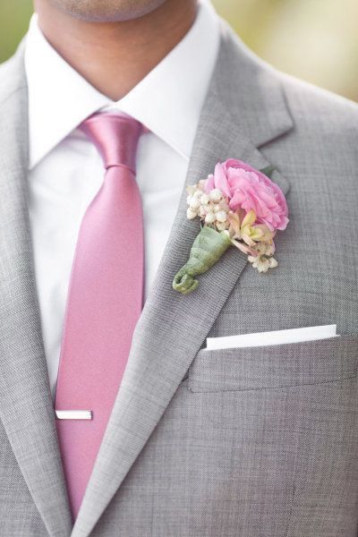 Grey Suit Pink Tie, Groomsmen Grey, Wedding Tux, Botanical Gardens Wedding, Tuxedo Wedding, Gray Weddings, Groomsmen Attire, Groom Suit, Wedding Suits Men