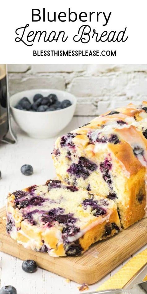 Blueberry Lemon Bread Healthy, Sailor Bailey Lemon Blueberry Bread, Lemon Berry Bread, Lemon Blueberry Bread Recipe, Banana Blueberry Bread, Powdered Sugar Recipes, Blueberry Lemon Loaf, Blueberry Lemon Bread, Healthy Blueberry Recipes