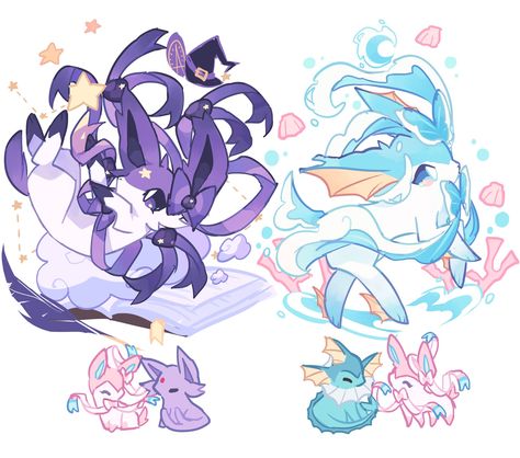 charamells on Twitter: "Eeveelution fusions… " Kartu Pokemon, Solgaleo Pokemon, Pokemon Eevee Evolutions, Pokemon Fusion Art, Oc Pokemon, Pokemon Breeds, Pokemon Eeveelutions, Fusion Art, Cute Pokemon Pictures