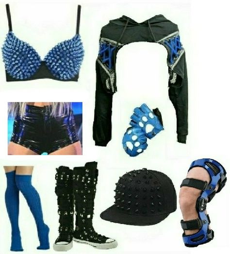 Wwe Female Wrestlers Outfits, Wwe Womens Outfits, Cute Wrestling Outfits, Wrestling Gear Women, Wrestling Gear Women Ideas, Wrestling Outfits Womens, Punk Grunge Outfits, Bad Girl Clothes, Everly Rose