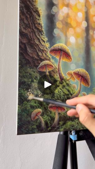 27K reactions · 746 shares | How to erase a mistake when painting with acrylics! This lesson will be added to my mentorship program soon. We’ll be learning how to paint a blurry background with detailed mushrooms. I hope you’ll enjoy this one 😊 #painting #acrylicpainting #artwork #art Comment “blending” below and I’ll send you the link to my FREE acrylic blending & mixing masterclass 🎨👇 | Feliks K | Feliks K · Original audio Mushroom Acrylic Painting, Blurry Background, Painting With Acrylics, Paint Tips, Mentorship Program, Acrylic Painting Tutorials, Painting Tutorials, Learn To Paint, Art Tips