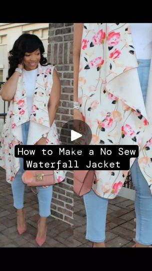 43K views · 7.6K reactions | How to make a no sew waterfall jacket in 5 minutes,
Please follow my page, like and share my videos.
#sewingtutorialforbeginners #sewingtutorials #sewingproject #patternmaking #patterndesign #reelstailor #fashiontutor #sewing #fashioninibadan #learnsewing #learnsewingfashion #onlineclasses #onlinecoaching #onlinecourse #jacket #waterfalljacket #jacketstyle | Ogechukwu Adeniran | Ayra Starr · Fashion Killer Ayra Starr, Waterfall Jacket, Tutorials Diy, African Fashion Modern, Follow My Page, How To Make Clothes, No Sew, Like And Share, Online Coaching