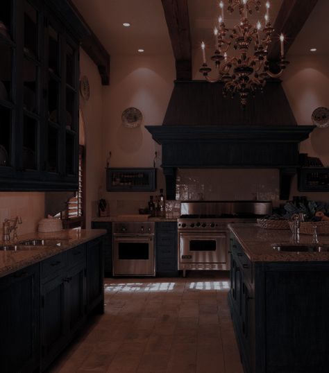 Dark Castle Kitchen, Castle Kitchen Aesthetic, Dark Castle Aesthetic Interior, Dark Kitchen Decor, Dark Kitchen Aesthetic, Bloxburg Manor, Damon Torrence, Castle Aesthetic Interior, Modern Room Ideas