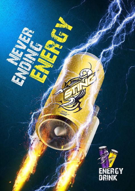 Energy Drink Poster, Energy Drinks Packaging, Drink Poster, Social Media Advertising Design, 광고 디자인, Creative Advertising Design, Drinks Logo, Graphic Design Ads, Food Graphic Design