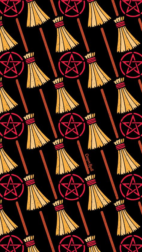 Wallpaper Whatsapp, Witch Wallpaper, Witchy Wallpaper, Retro Horror, Pentacles, Halloween Wallpaper Iphone, Shirt Stays, Witch Art, Halloween Backgrounds