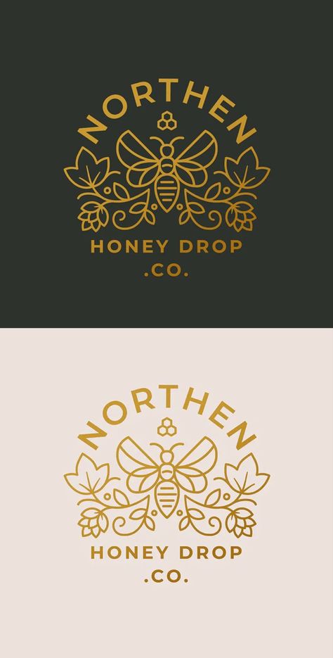 Honey Brand Logo Ideas, Honey Logos Ideas, Bee Packaging Design, Honey Label Design Graphics, Honey Company Logo, Logo Honey Design, Honey Bee Logo Design, Honey Branding Design, Honey Logo Ideas