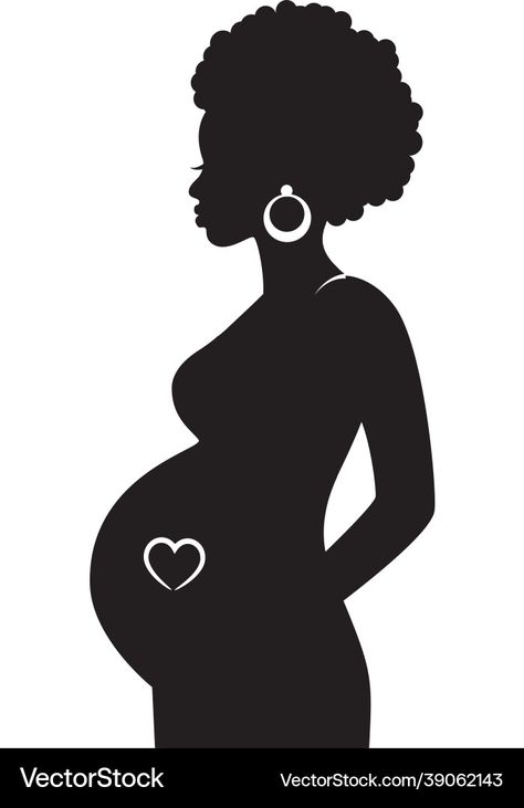 Pregnant Woman Silhouette Drawing, Pregnant Woman Art, Health Disparities, African Art Projects, Woman Vector, Pregnancy Art, African Women Art, Silhouette Drawing, African Paintings