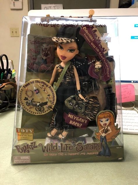 New Bratz doll Meygan Wild Life Safari in the original box for ages 6+ see pictures for condition thanks Bratz Wild Life Safari, Old Bratz Dolls, Five Bratz Dolls, Bratz Doll Collection, Bratz Treasures, Bratz Jade, Yasmin Bratz Doll Original, Doll Images, Pink Macbook