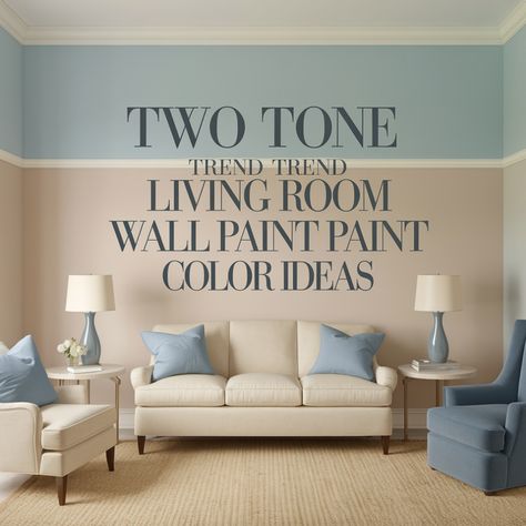 Here is a product description for Two Tone Trend Living Room Wall Paint Color Ideas:

Elevate your living room with our Two Tone Trend paint color ideas, featuring contrasting hues that add depth and sophistication to your space. This unique color palette combines popular shades to create a look that's both trendy and timeless, perfect for making a statement. From bold and bright to soft and subtle, find the perfect blend to reflect your personal style and make your living room a true reflection Each Wall Different Color, Trending Living Room Colors 2024, How To Separate Rooms With Paint, 2 Tone Living Room Walls Paint Colors, Room Wall Paint Color Ideas, Two Tone Living Room Walls, How To Separate Rooms, 2 Tone Wall Paint Ideas, Soothing Living Room