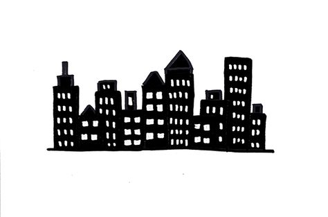 Building Doodles Cityscapes, City Skyline Drawing, Skyline Illustration, Cityscape Silhouette, Building Silhouette, Skyline Drawing, Doodle Art Letters, City Skyline Silhouette, Color Palettes