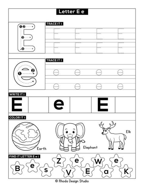 Letter E Coloring Pages Letter E Sound Worksheet, Letter Ee Worksheets Free Printable, E Letter Worksheet, Letter E Worksheets Kindergarten, Letter E For Preschoolers, Letter Ee Worksheets, Letter E Preschool Activities, E Worksheets Preschool, Letter E Worksheets Preschool