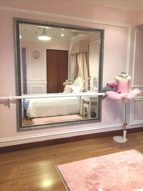 Ballet Bar In Bedroom, Dance Theme Bedroom, Ballet Bar In Girls Room, Ballerina Themed Bedroom, Ballet Themed Bedroom, Ballerina Room Ideas, Ballerina Bedroom Ideas, Girls Ballerina Bedroom, Nursery Ballerina