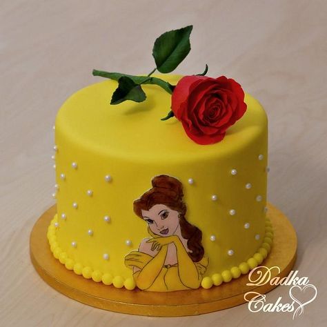 Belle Birthday Cake, Princess Belle Cake, Beauty And The Beast Cake Birthdays, Belle Birthday Party, Beauty And Beast Birthday, Belle Cake, Belle Birthday, Disney Princess Cake, Disney Birthday Cakes