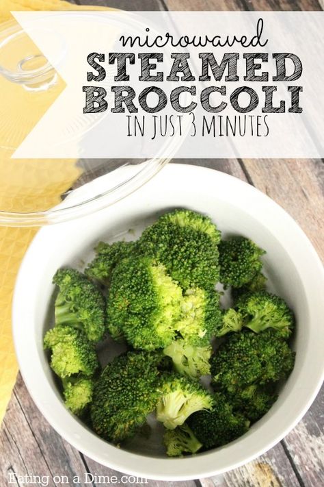 How to Steam Broccoli in the Microwave in only 3 minutes. Yes, you can have perfectly cooked broccoli with no water and hardly any work! Broccoli Microwave, How To Steam Broccoli, Steamed Broccoli Recipes, Cooking Fresh Broccoli, Steam Broccoli, Cook Broccoli, How To Cook Broccoli, Cooking Healthy, Keto Side Dishes