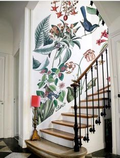 Decorate staircase wall