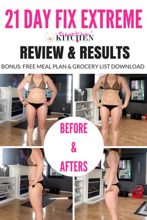 21 Day Fix Extreme results and review + free meal plan and grocery downloads. It's really helped me get closer to my health and fitness goals. 21 Day Fix Workouts, Meal Plan Grocery List, 21 Day Fix Meal Plan, 21 Day Fix Extreme, Health And Fitness Goals, 7 Minute Workout, 21 Day Fix Meals, Extreme Workouts, Free Meal Plans