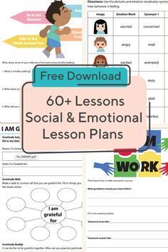 Help kids learn key social and emotional skills with this collection of lesson plans. #clicktolearn #SEL #socialskills #lessonplans #teacher #educationdotcom Social Emotional Lesson Plans Preschool, Social Emotional Learning For Kindergarten, Social Emotional Learning Activities 3rd Grade, Sel Preschool Lessons, Sel Curriculum Preschool, Social Skills Lessons Special Education, Social Emotional Lessons For Elementary, Free Social Emotional Printables, Social Emotional Learning Activities Free Printables