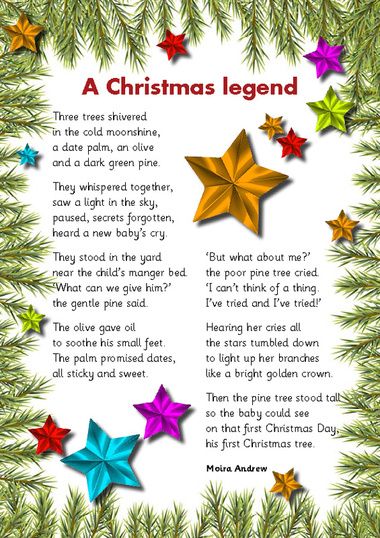 Christmas Poems | Christmas Poems – teaching resource - Scholastic Short Christmas Stories For Kids, About Christmas, Legend Of The Christmas Tree, Christmas Stories, Christmas Story, Christmas Tree Poem, Christmas Stories For Kids, Christmas Verses, Christmas Program