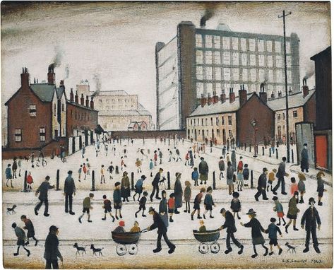 Discovery: An unpublished Lowry painting with links to a Nobel Prize | Christie's L S Lowry, Christies Auction House, Modernist Architects, Salford, Irish Art, Mdf Frame, The Mill, Unique Paintings, British Art