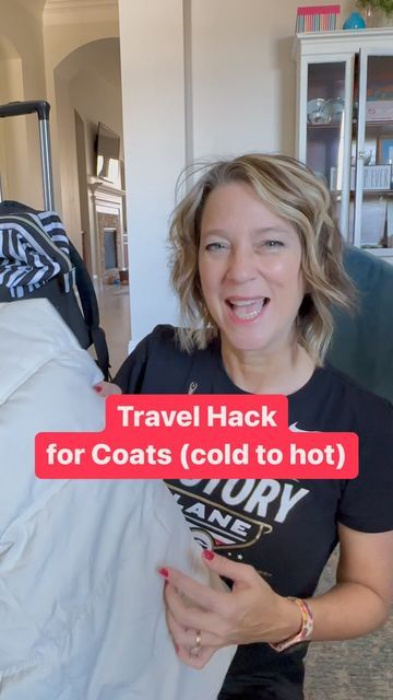 Travel Tips Pilot Wife on Instagram: "✈️ Travel Hack for Coats: Pack a grocery store bag in the coat packet. If no overhead space or flying to a warm climate, stuff your winter jacket in that trash bag. This will help you in 3 ways: 1.clean from smudges 2.clean if no room in overhead bin; stuff it under your seat 3.do not worry about that coat until your return flight Are you flying from cold to a hot? Packing can be tricky! 👨‍✈️ I’m a Houston pilot wife sharing tips to help you “travel the glo Packing For Different Climates, Airplane Outfit Cold To Warm, Travel Outfit Plane Cold To Warm, Airplane Travel Outfits, Dynamic Duo Costumes, Travel Coat, Travel Hacks Airplane, Best Airplane, Pilot Wife