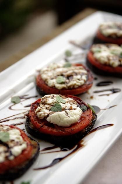 I Eat La.: Recipe for Eggplant and Tomato with Goat Cheese | Food/Restaurants | theadvocate.com Eggplant With Goat Cheese, Eggplant Goat Cheese Recipes, Eggplant And Goat Cheese Recipes, Eggplant Goat Cheese, Goat Cheese Recipes Appetizers, Goat Cheese Appetizer, Baked Goat Cheese, Goat Cheese Recipes, Cheese Food