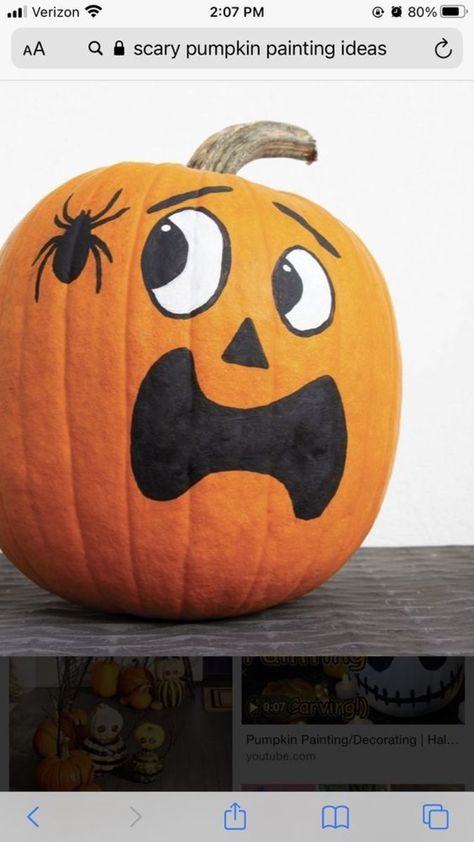 Halloween Pumpkin Crafts, Creative Pumpkin Painting, Pumpkin Painting Ideas, Halloween Pumpkin Designs, Halloween Pumpkins Painted, Adornos Halloween, Dekor Diy, Creative Pumpkins, Easy Halloween Crafts