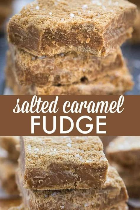 Salted Caramel Fudge Recipe, Salted Caramel Bites, Crumbly Fudge Recipe, Easy Caramel Fudge Recipe, Caramel Fudge Recipe, Homemade Fudge Recipe, Work Desserts, Baked Parmesan Chicken, Coffee Fudge