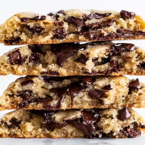 Giant Chocolate Chip Cookies - Handle the Heat Big Chocolate Chip Cookies, Baking Challenge, Gooey Chocolate Chip Cookies, Giant Chocolate Chip Cookie, Handle The Heat, Ultimate Cookies, Gooey Cookies, Giant Chocolate, Donuts Recipe