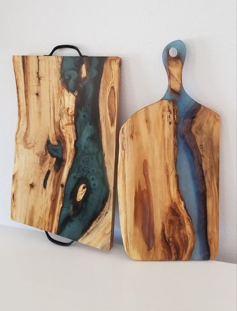 Resin Wood Chopping Board, Epoxy Resin Chopping Board, Epoxy Serving Board, Resin Wood Board, Resin Chopping Board, Epoxy Charcuterie Board, Live Edge Charcuterie Board, Resin And Wood Diy, Wood Resin Table