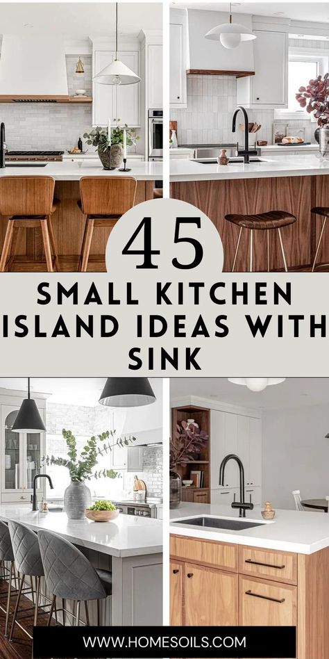 45 small kitchen ideas island sink Small Kitchen Ideas Island, Kitchen Ideas Island, Island Sinks, Island Sink, Small Kitchen Island Ideas, Sink In Island, Small Kitchen Island, Prep Sink, Integrated Sink