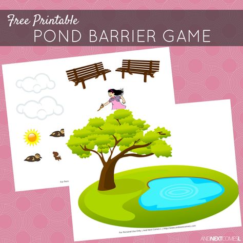 Free Printable Pond Barrier Game for Speech Therapy Laminating Projects, Speech Therapy Printables, Therapy Printables, Positional Language, Foundation Maths, Barrier Games, Preschool Language, Language Therapy Activities, Speech Language Activities