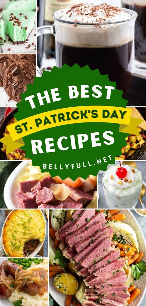 The Best St. Patrick’s Day Recipes, st. patrick's day menu, st. patrick's day meals Drinks Party Ideas, St Pattys Recipes, St Patrick Party Food, St Patrick's Day Menu, St Patricks Food, Easy German Recipes, St Patrick's Day Recipes, Irish Dinner, Irish Beef Stew